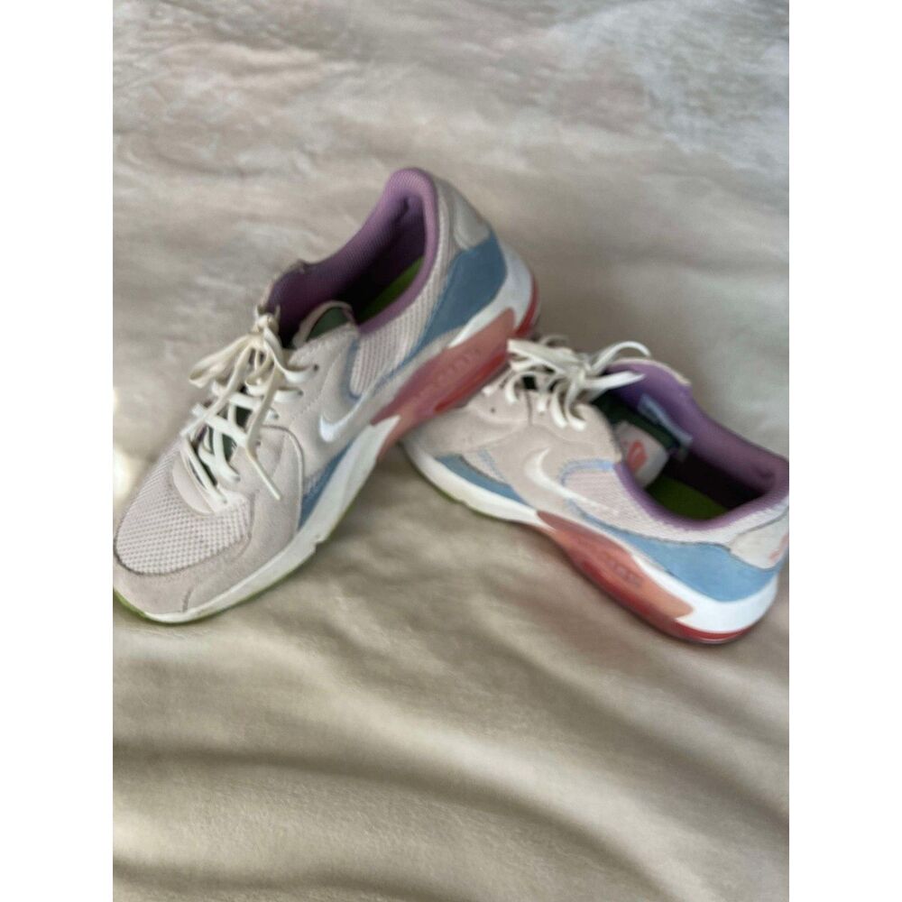 Nike Air Max Women’s Athletic Sneakers in Cream, Light Blue, Pink & Green - Picture 10 of 10